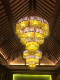 北京别墅新中式全铜吊灯定制设计