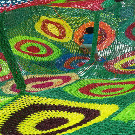 广东儿童乐园室内彩虹网  儿童攀爬彩虹树蜂巢网淘气堡设备