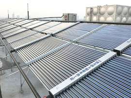 建筑工地宿舍15吨太阳能热水工程系统
